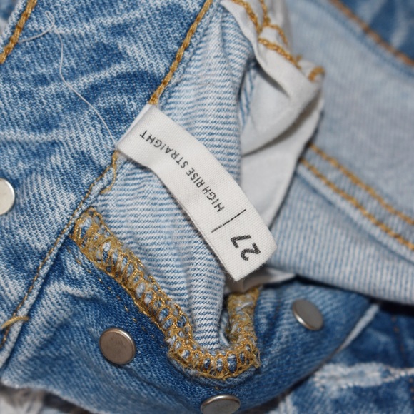 PacSun Ripped High Waisted Straight Leg Jeans - Picture 9 of 9